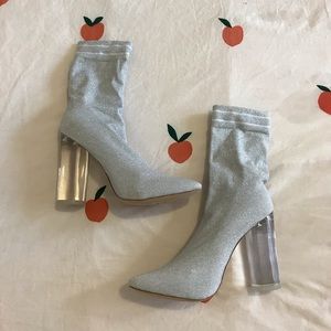 Also Clear Heel Booties